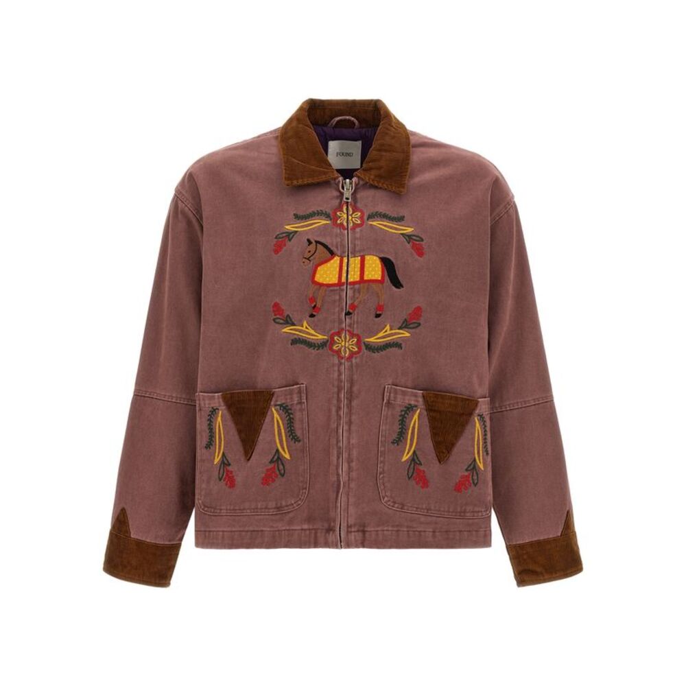 FOUND Multicolor Cotton Denim Men's Jacket